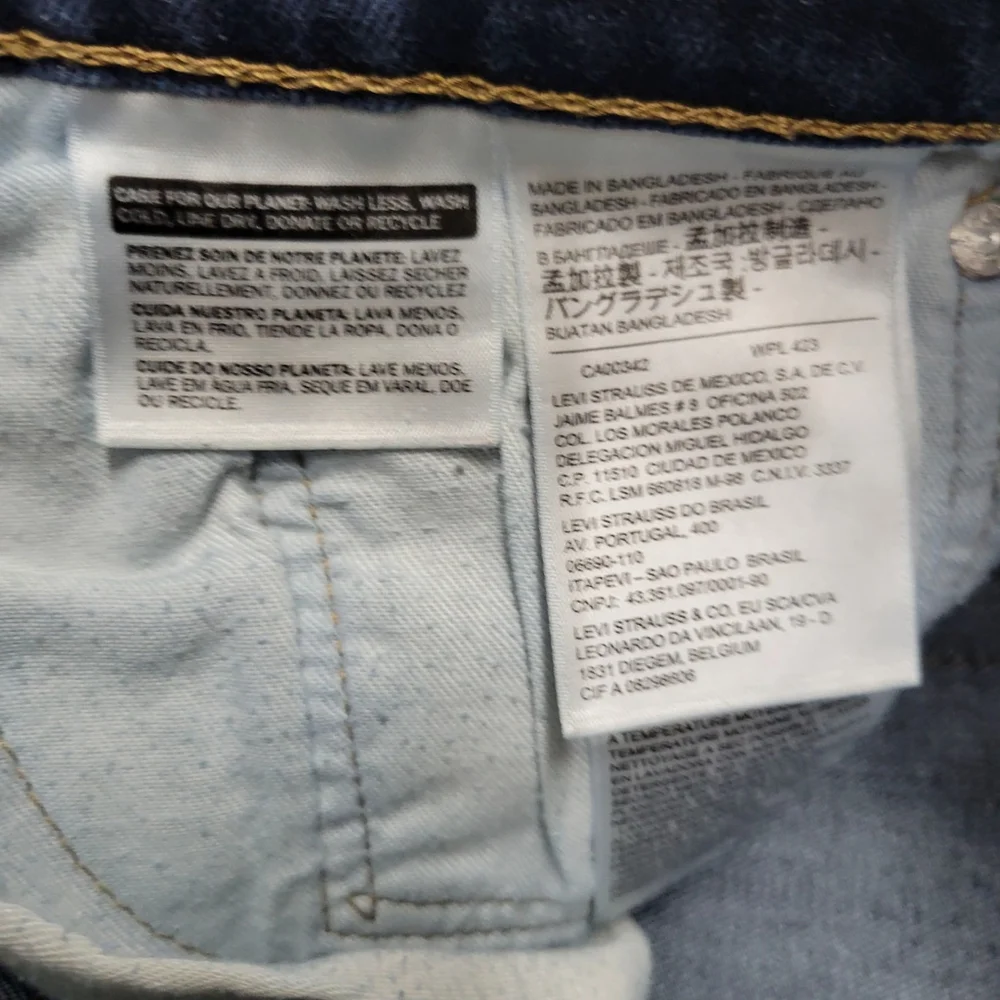 Levi's 512 Slim Straight Blue Jeans Size 36/32 Men's